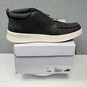 Chaps Paul Mens Gray Chukka Boots Memory Foam Moc Toe Sneakers Size 10M New Box